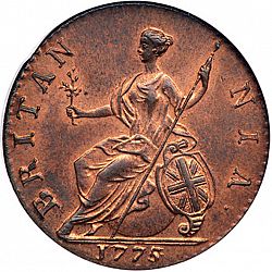 Large Reverse for Halfpenny 1775 coin