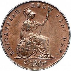 Large Reverse for Halfpenny 1826 coin