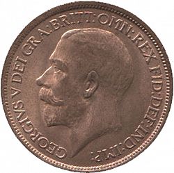 Large Obverse for Halfpenny 1916 coin