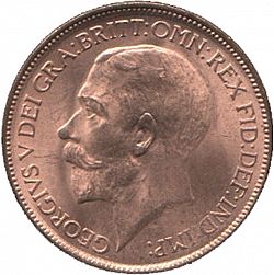 Large Obverse for Halfpenny 1924 coin