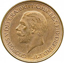 Large Obverse for Halfpenny 1931 coin