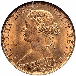 Large Obverse for Halfpenny 1862 coin