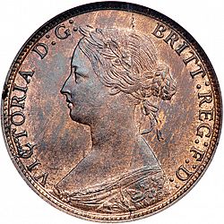 Large Obverse for Halfpenny 1871 coin