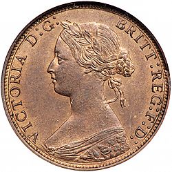Large Obverse for Halfpenny 1872 coin