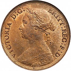Large Obverse for Halfpenny 1879 coin