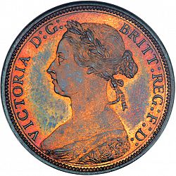 Large Obverse for Halfpenny 1880 coin