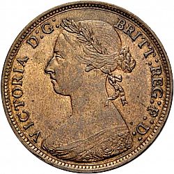 Large Obverse for Halfpenny 1882 coin