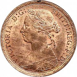 Large Obverse for Halfpenny 1887 coin