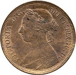 Large Obverse for Halfpenny 1888 coin