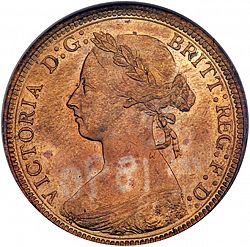 Large Obverse for Halfpenny 1890 coin