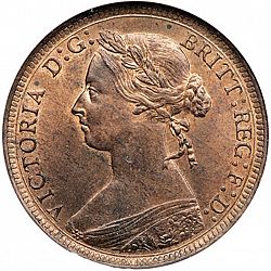 Large Obverse for Halfpenny 1893 coin