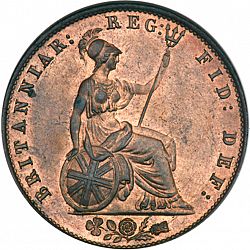 Large Reverse for Halfpenny 1838 coin