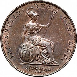 Large Reverse for Halfpenny 1841 coin