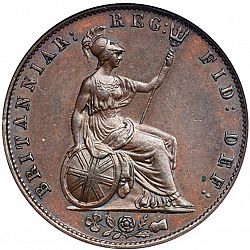 Large Reverse for Halfpenny 1843 coin