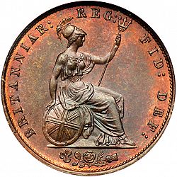 Large Reverse for Halfpenny 1854 coin