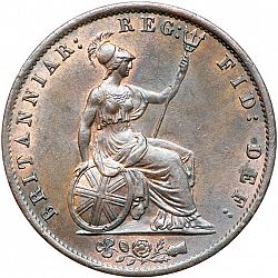 Large Reverse for Halfpenny 1855 coin