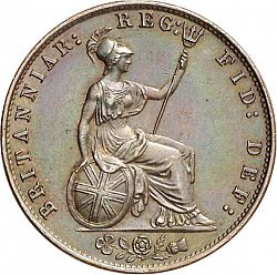 Large Reverse for Halfpenny 1858 coin