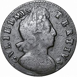 Large Obverse for Halfpenny 1701 coin
