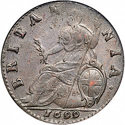 Large Reverse for Halfpenny 1699 coin