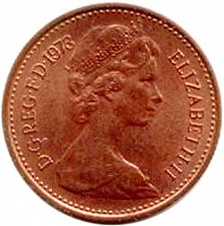 Large Obverse for 1/2p 1973 coin