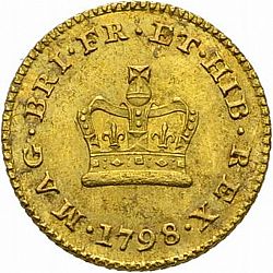 Large Reverse for Third Guinea 1798 coin