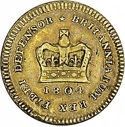 Large Reverse for Third Guinea 1804 coin