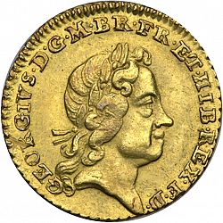 Large Obverse for Quarter Guinea 1718 coin