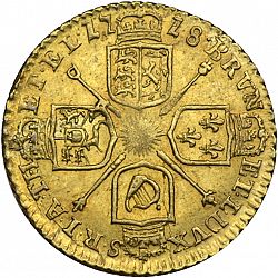 Large Reverse for Quarter Guinea 1718 coin