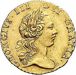 Large Obverse for Quarter Guinea 1762 coin