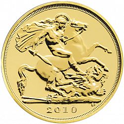 Large Reverse for Quarter Sovereign 2010 coin