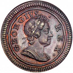 Large Obverse for Farthing 1719 coin