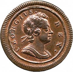Large Obverse for Farthing 1721 coin