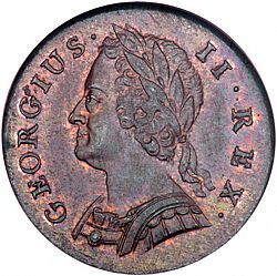 Large Obverse for Farthing 1741 coin