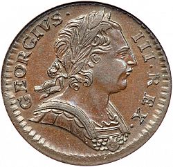 Large Obverse for Farthing 1771 coin