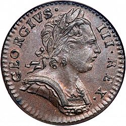 Large Obverse for Farthing 1774 coin