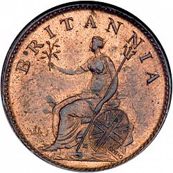 Large Reverse for Farthing 1807 coin
