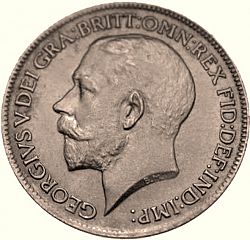 Large Obverse for Farthing 1914 coin