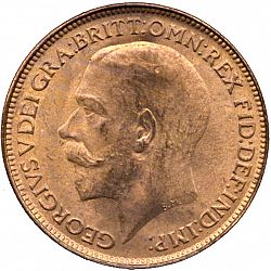 Large Obverse for Farthing 1925 coin