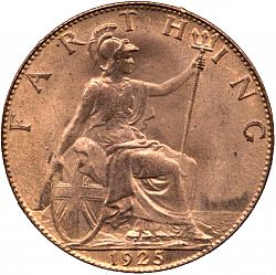 Large Reverse for Farthing 1925 coin