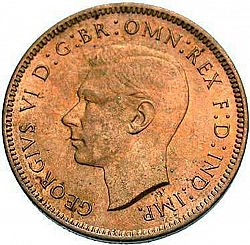 Large Obverse for Farthing 1942 coin