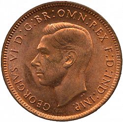 Large Obverse for Farthing 1944 coin