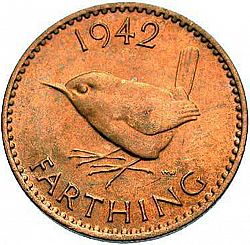 Large Reverse for Farthing 1942 coin
