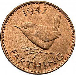 Large Reverse for Farthing 1947 coin