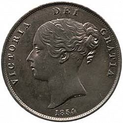 Large Obverse for Farthing 1854 coin