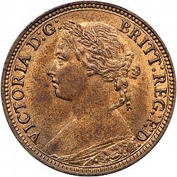 Large Obverse for Farthing 1874 coin
