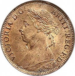 Large Obverse for Farthing 1887 coin