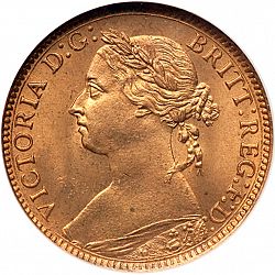 Large Obverse for Farthing 1888 coin