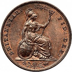 Large Reverse for Farthing 1840 coin