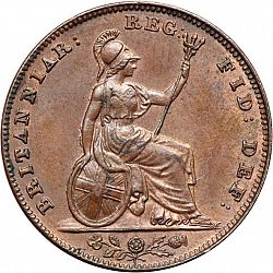 Large Reverse for Farthing 1841 coin