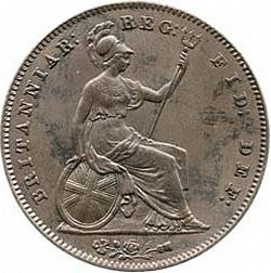 Large Reverse for Farthing 1854 coin
